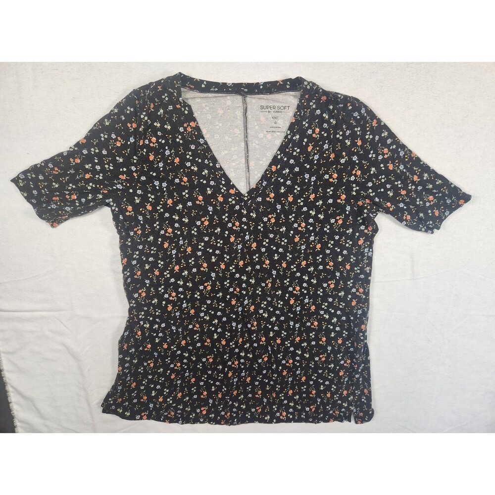 Super Soft by TORRID, Floral Short Sleeve Jersey, Butter Soft - Size 0